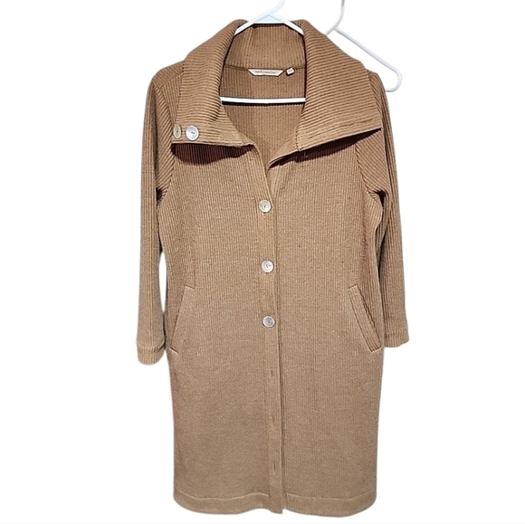 Soft Surroundings Long Sweater Coat Open Cardigan Women’s Pl - Picture 2 of 5